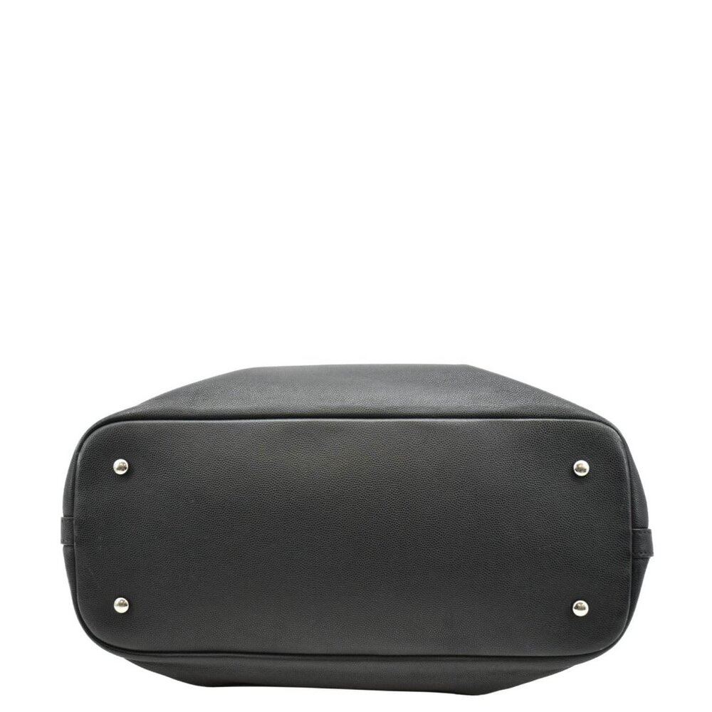 CHANEL  Coco Eyelets Large Leather Shopping Tote Shoulder Black - Picture 10 of 16